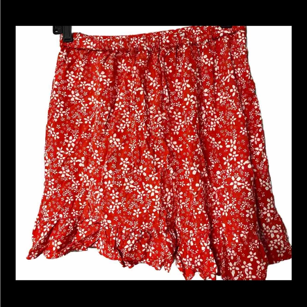 Roxy Women’s Face To Love Skirt Poppy Red Size Small Layered Summer